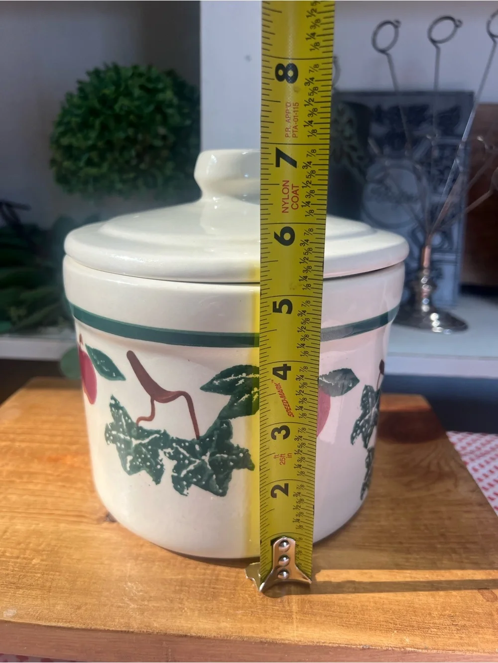 Apple canister crock shop Santa Ana ca storage decor grandma core